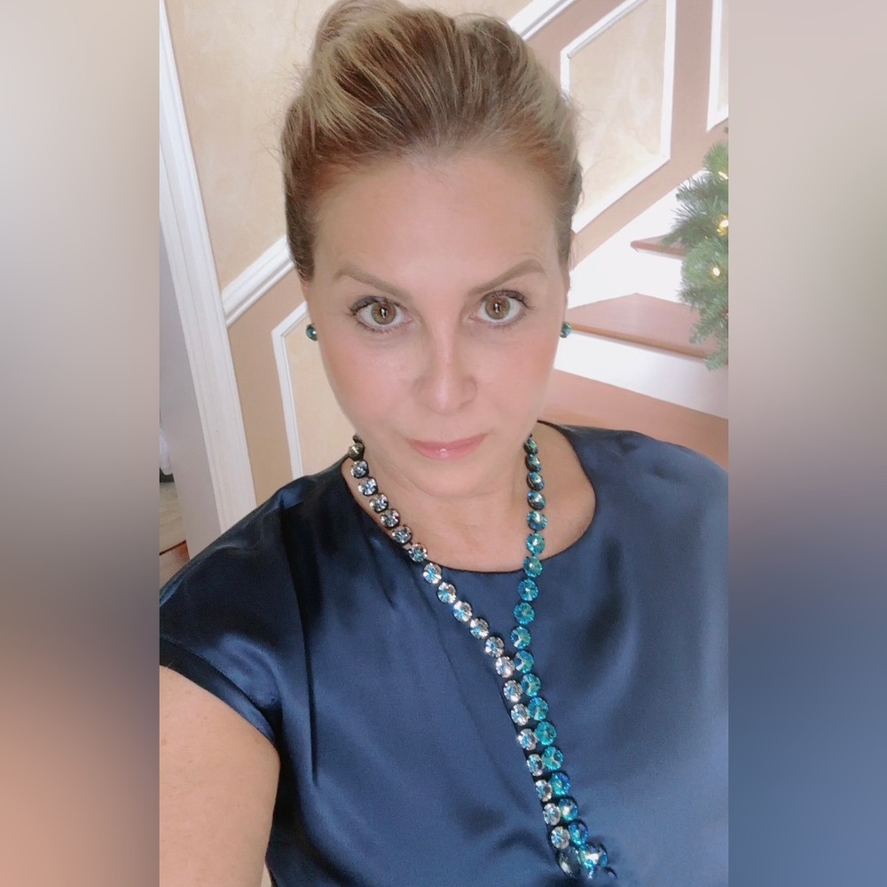 Split Necklace High Quality Crystal Necklace 2 To… - image 2